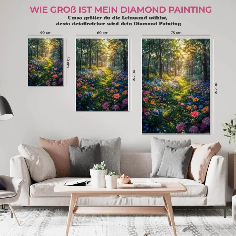 5D Diamond Painting – Flowers Forest Path