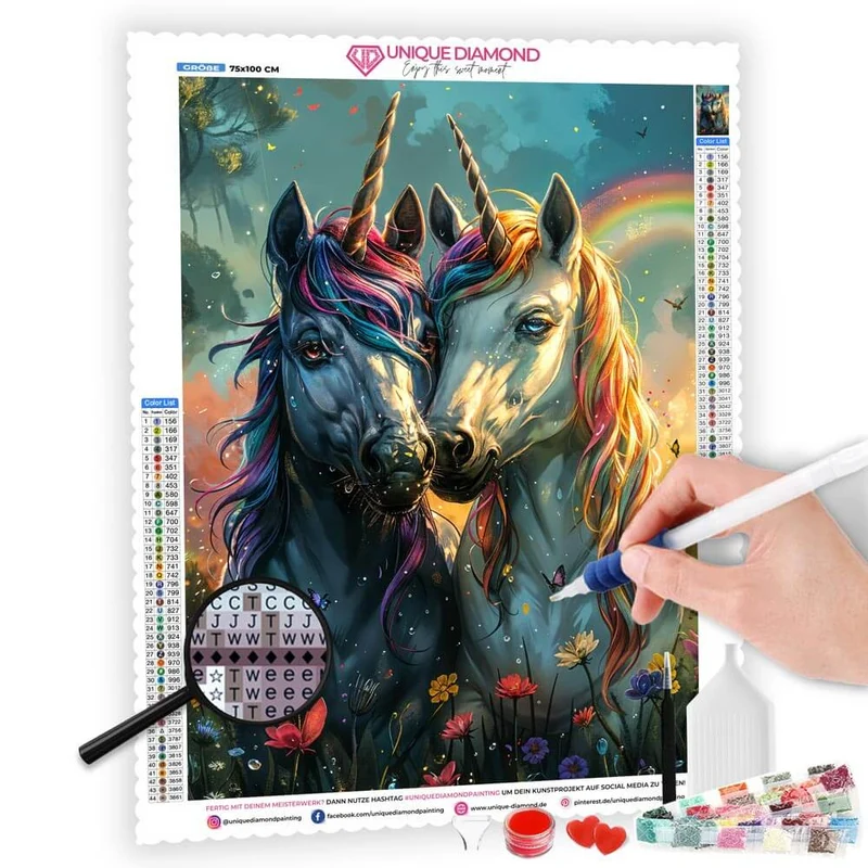 5D Diamond Painting – Majestic Unicorn Dreams