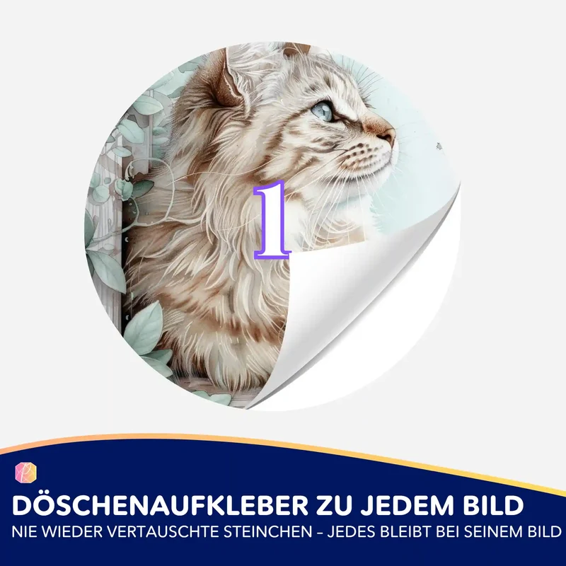 Döschenaufkleber - Susen Pfifferling - Kater Casimo