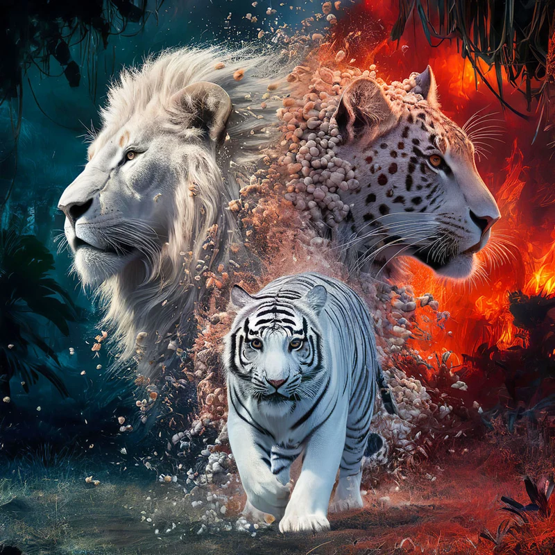 5D Diamond Painting – Raubkatzen