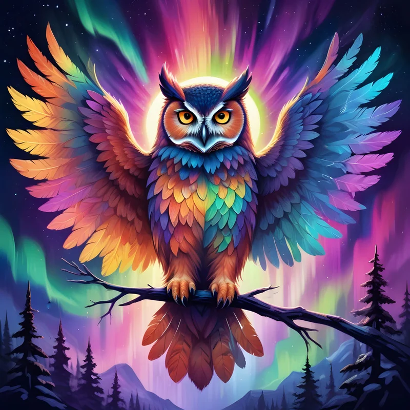 5D Diamond Painting – Aurora Owl