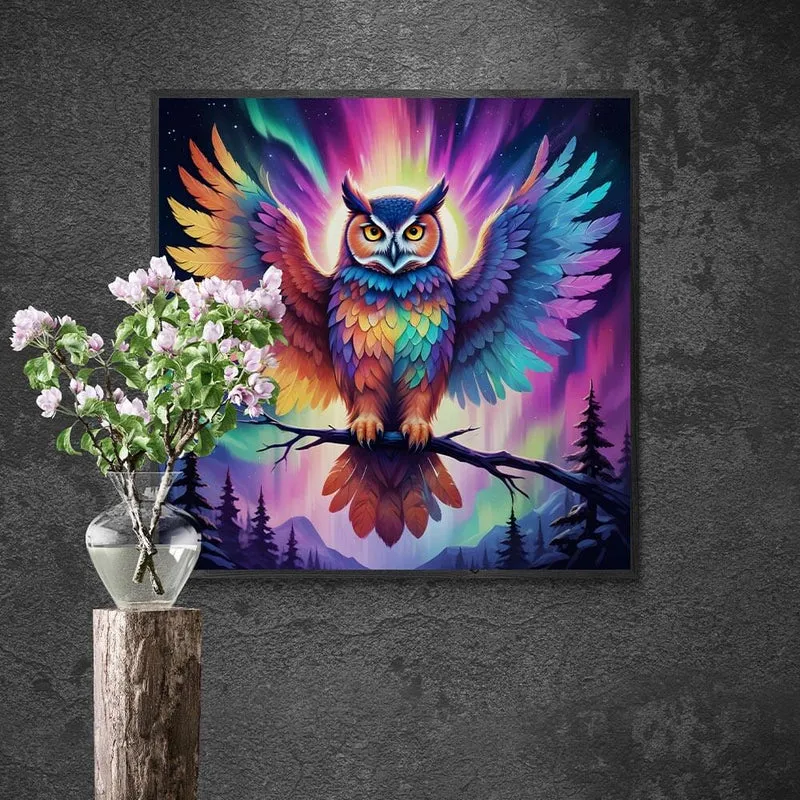 5D Diamond Painting – Aurora Owl