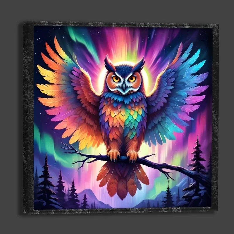 5D Diamond Painting – Aurora Owl