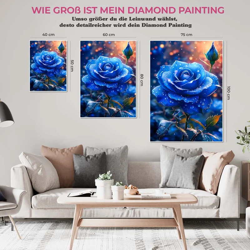 5D Diamond Painting – Blaue Rose