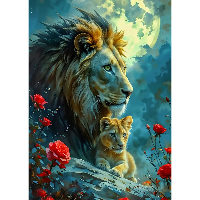 5D Diamond Painting – Majestic Moon Guardians