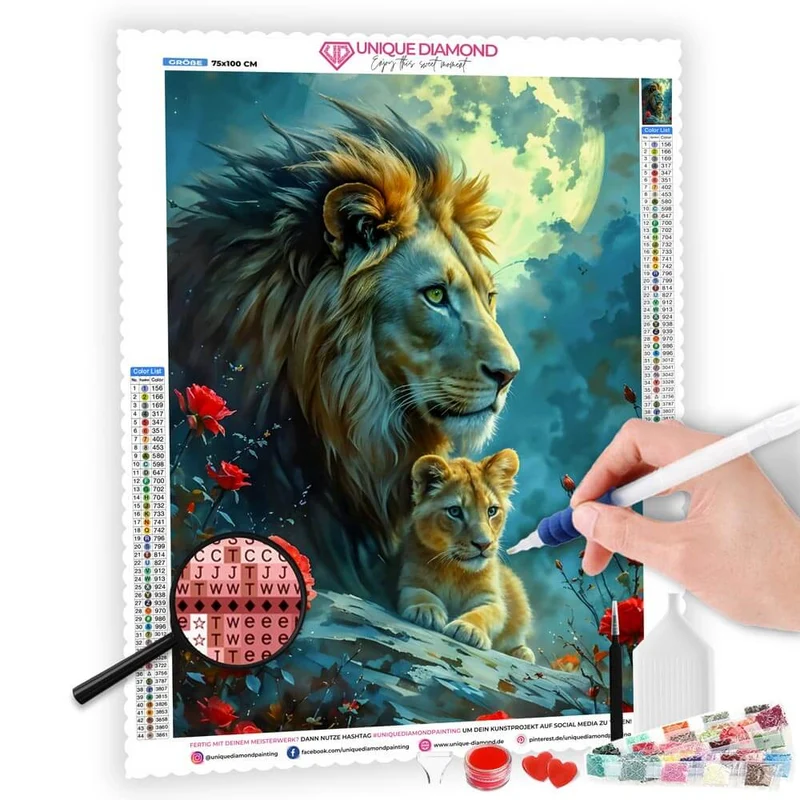5D Diamond Painting – Majestic Moon Guardians