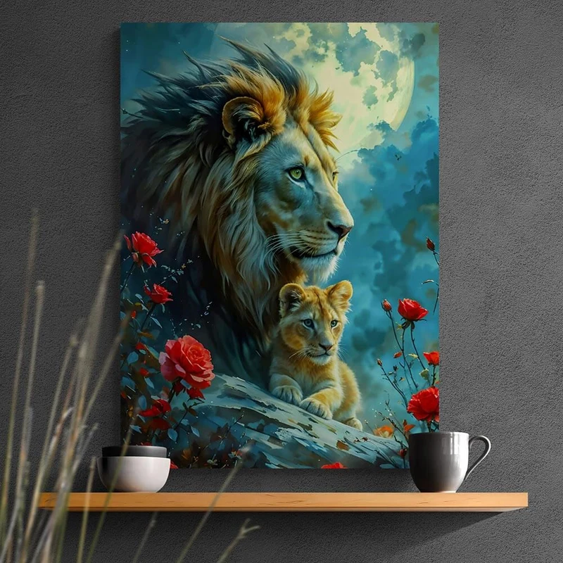 5D Diamond Painting – Majestic Moon Guardians