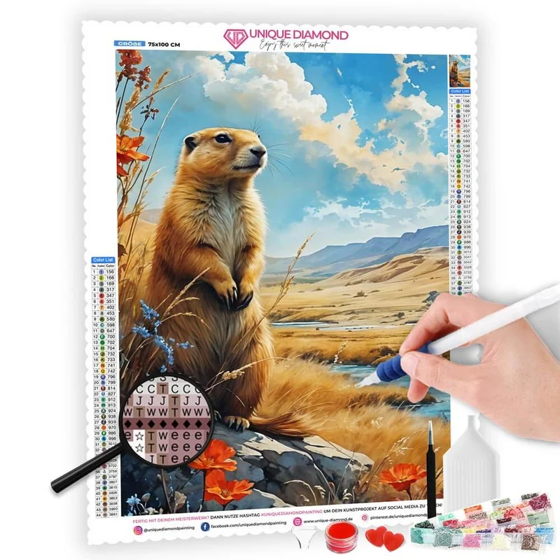 5D Diamond Painting – Wächter der Wiese