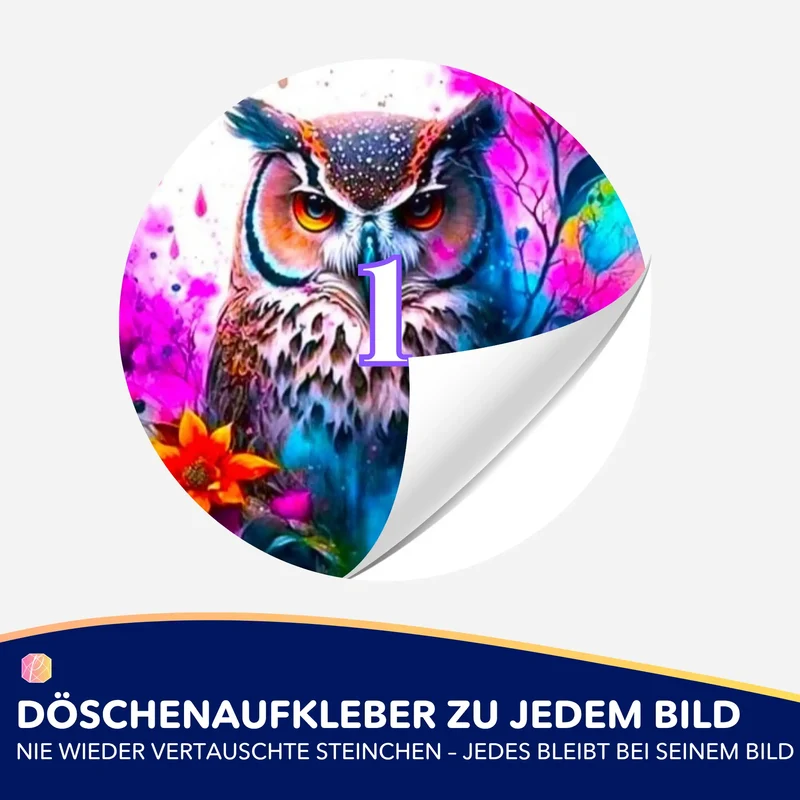 Döschenaufkleber - Eulenkunst