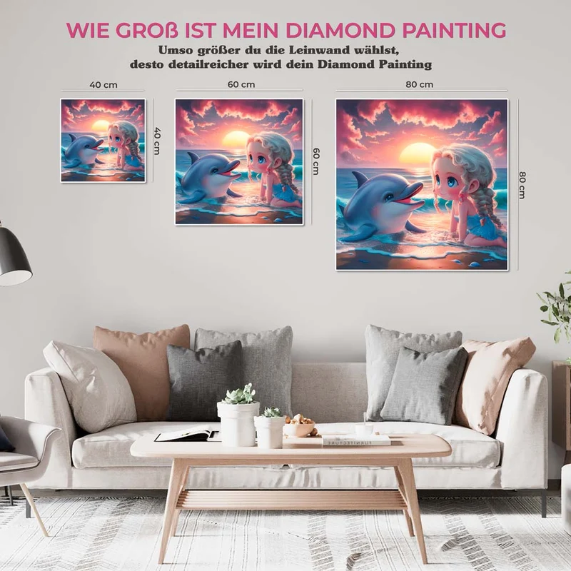 5D Diamond Painting – Child With Dolphin