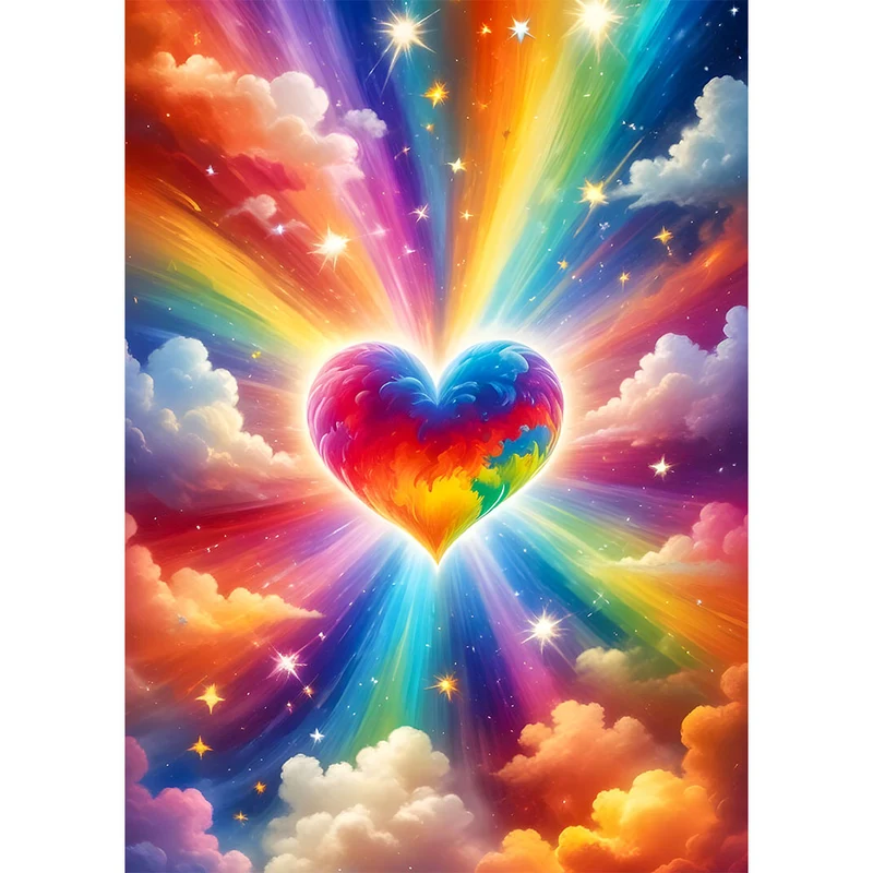 5D Diamond Painting – Herzwolke