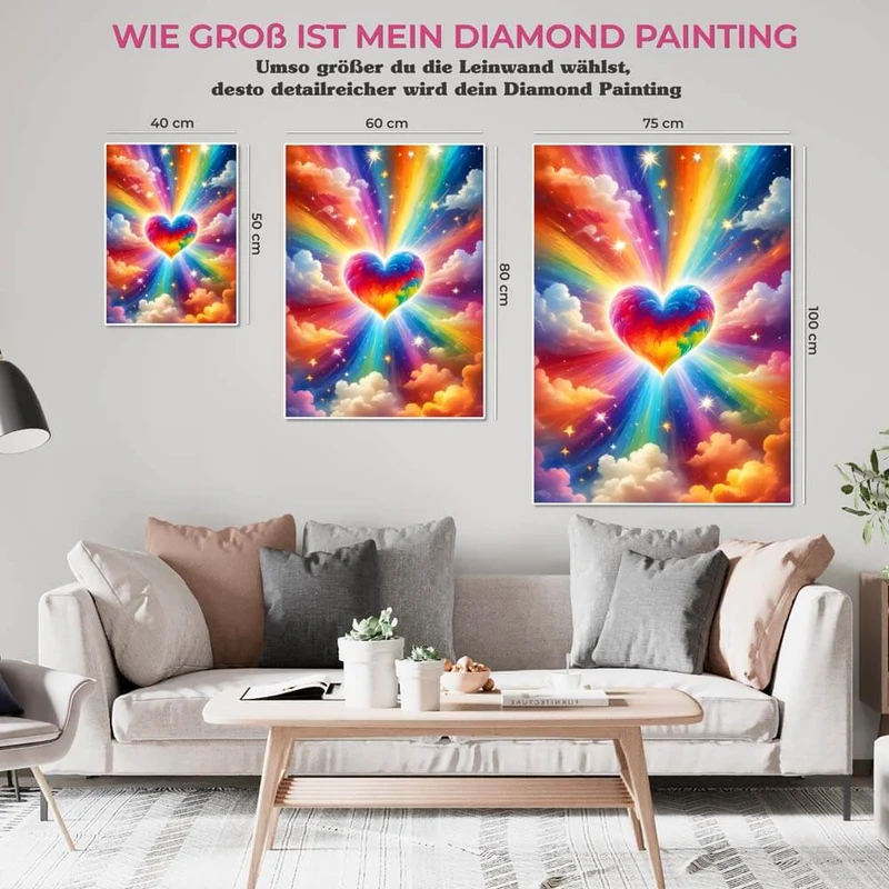 5D Diamond Painting – Herzwolke