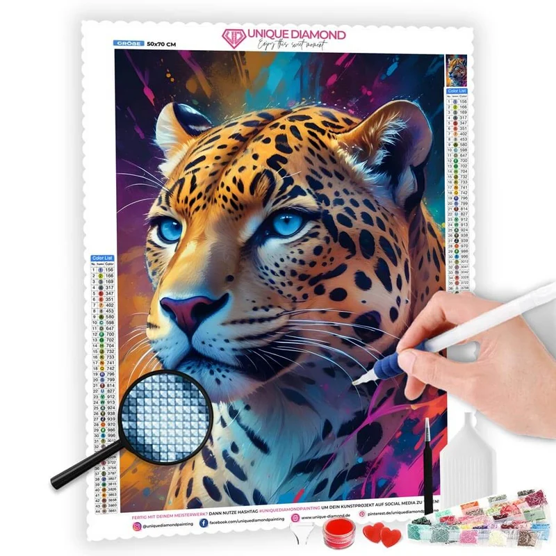 5D Diamond Painting – Leopard