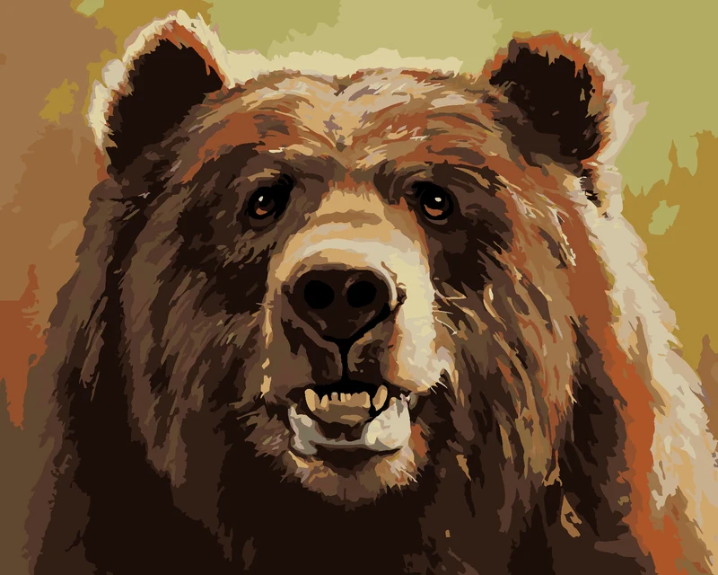 Diamond painting - BÄR UND LÄCHELN (D. RUSTY RUST)