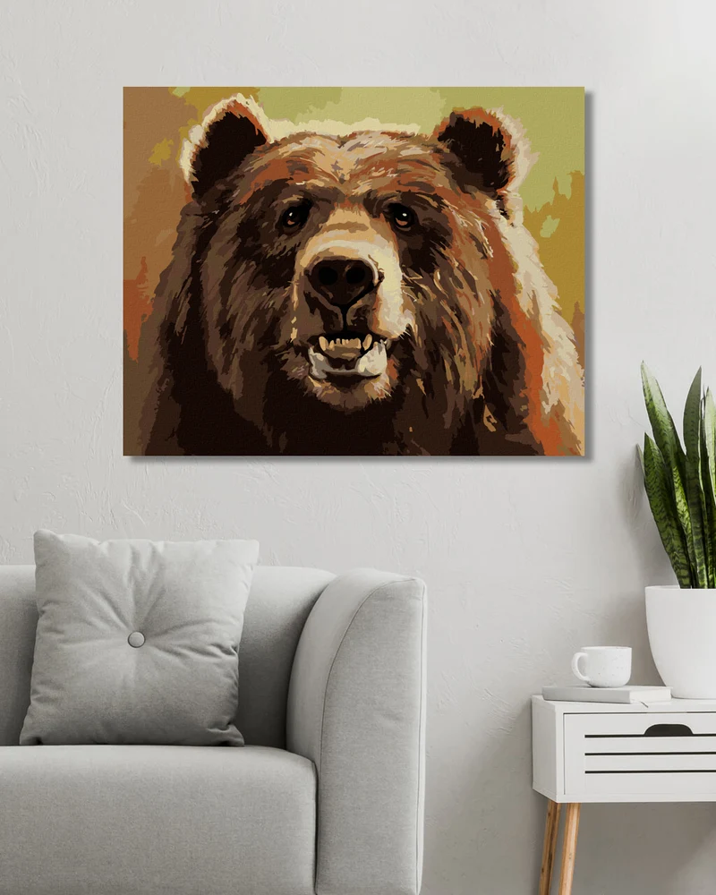 Diamond painting - BÄR UND LÄCHELN (D. RUSTY RUST)