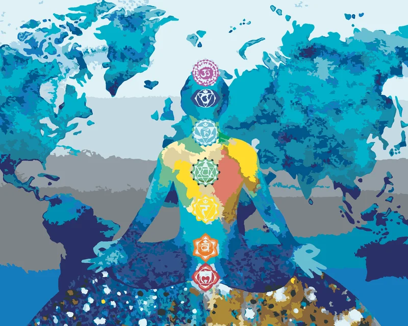 Diamond painting - MEDITATION VERBINDET DIE WELT