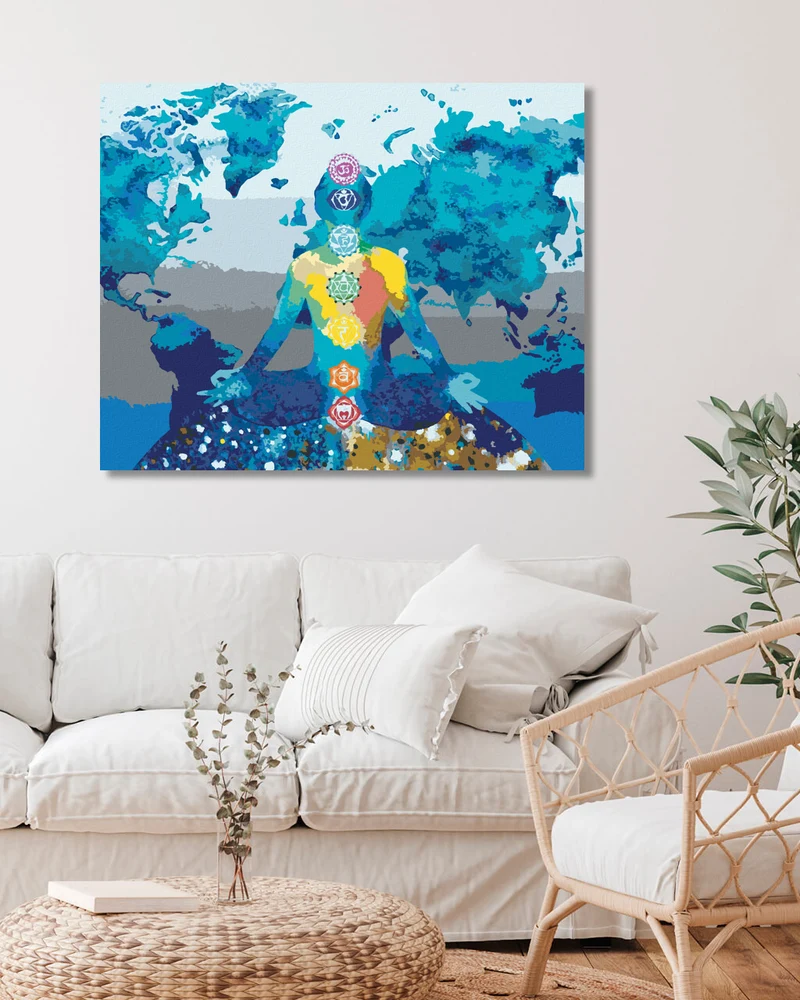 Diamond painting - MEDITATION VERBINDET DIE WELT