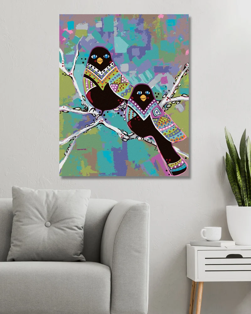 Diamond painting - MUTTER MIT EINEM VÖGLEIN (JONNA JAMES)