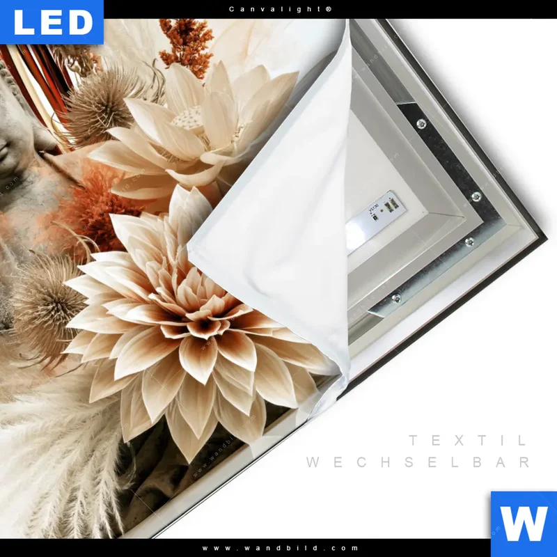 Canvalight® Leuchtbild | Buddha – Harmonie der Natur | Quadrat