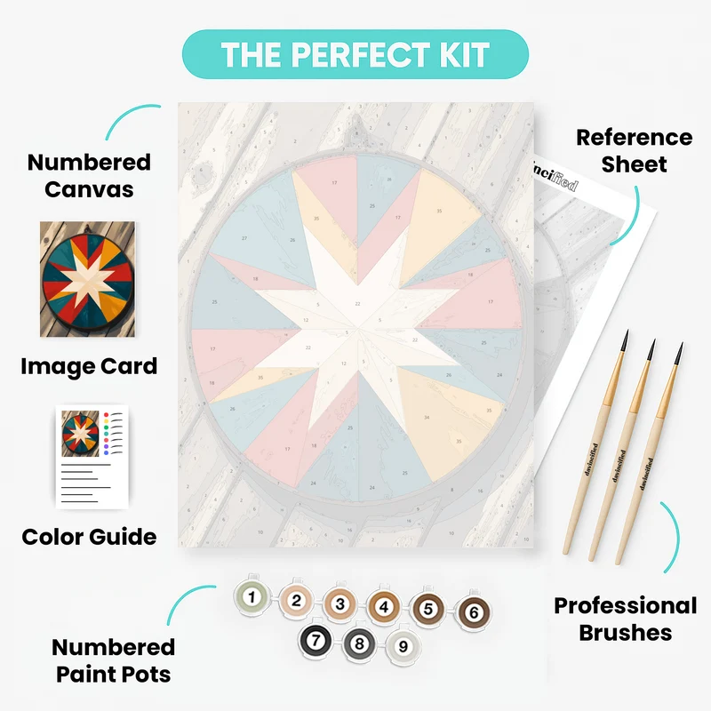 Amish Hex Star - Paint by Numbers Kit