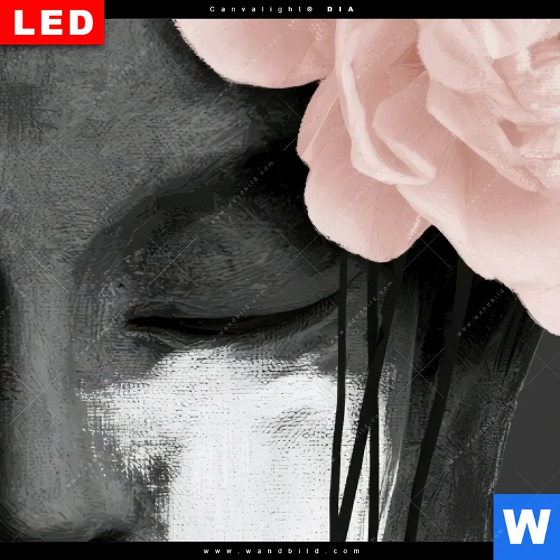 Leuchtbild Acrylglas Canvalight® DIA | Buddha - Blüten der Stille | Panorama