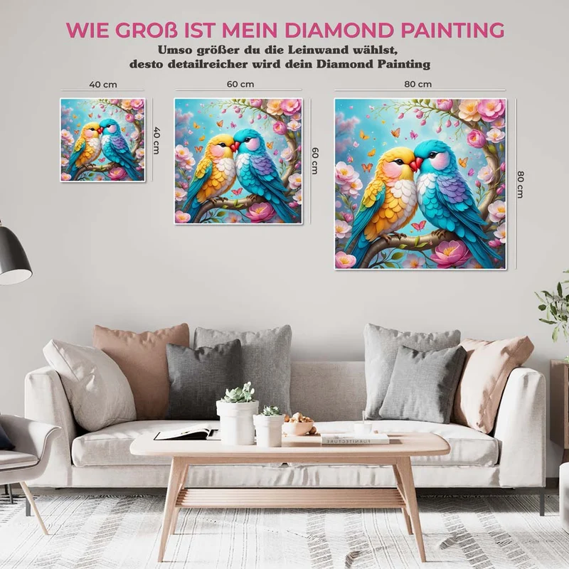 5D Diamond Painting – Love Parrot