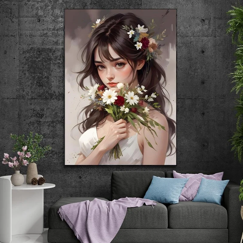 5D Diamond Painting – Beauty With A Bouquet