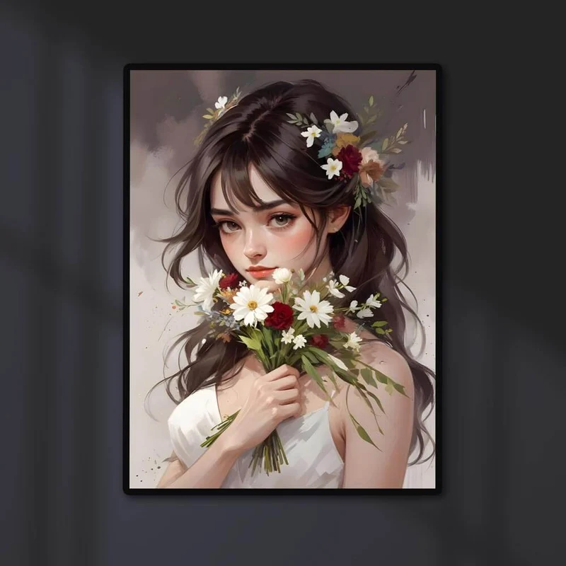 5D Diamond Painting – Beauty With A Bouquet