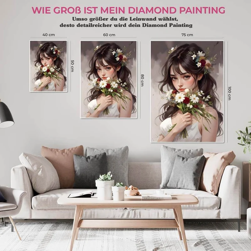 5D Diamond Painting – Beauty With A Bouquet