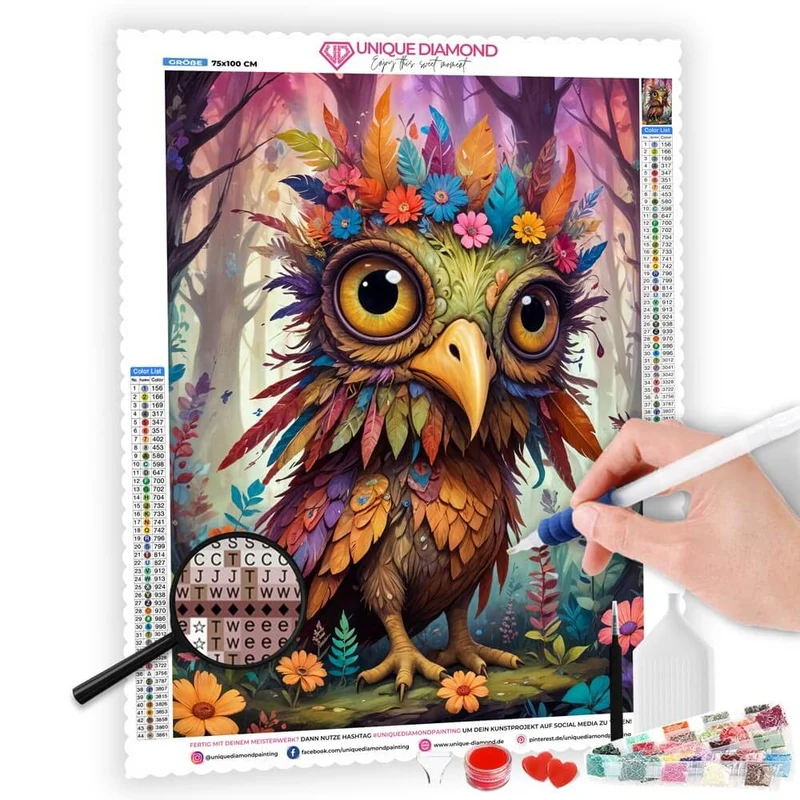 5D Diamond Painting – Whimsy Owl