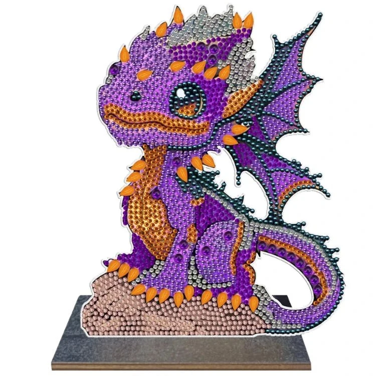 Drachen Lila Aufsteller - Diamond Painting