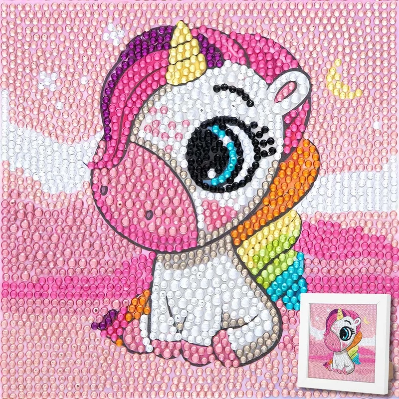 5D Diamond Painting Traum-Einhorn Milu mit Strasssteinchen