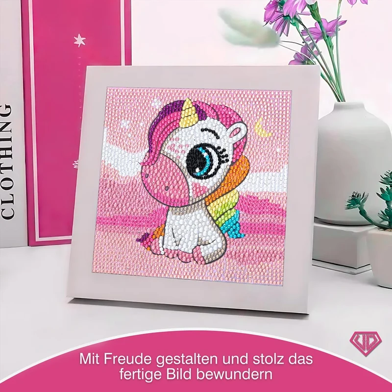 5D Diamond Painting Traum-Einhorn Milu mit Strasssteinchen