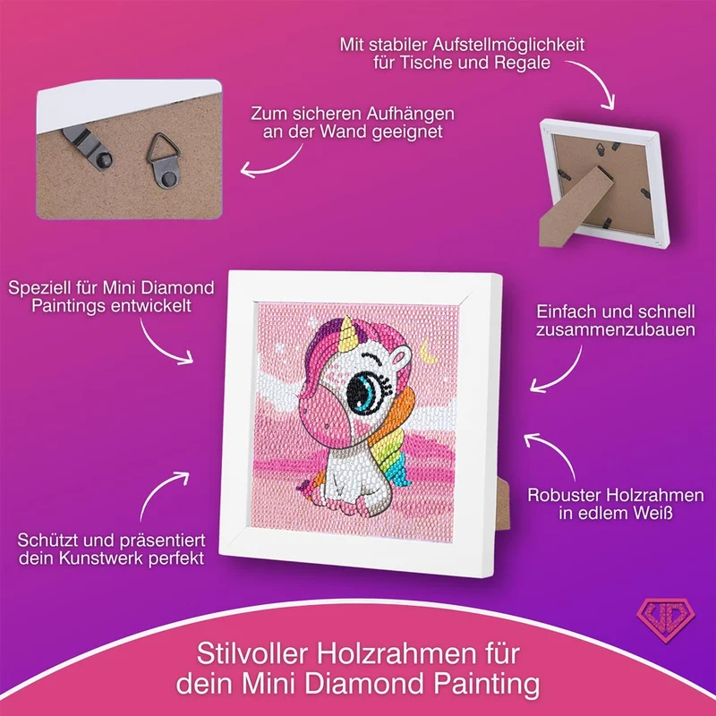 5D Diamond Painting Traum-Einhorn Milu mit Strasssteinchen