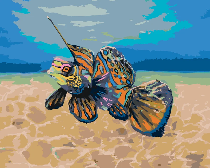 Diamond painting - MANDARINFISCH