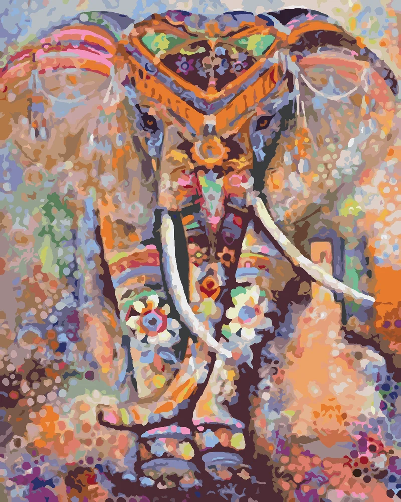 Diamond painting - MANDALA ELEFANT