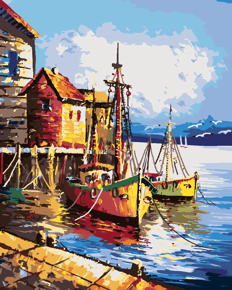 Diamond painting - KLEINER HAFEN IN VENEDIG