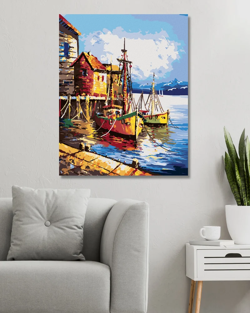Diamond painting - KLEINER HAFEN IN VENEDIG