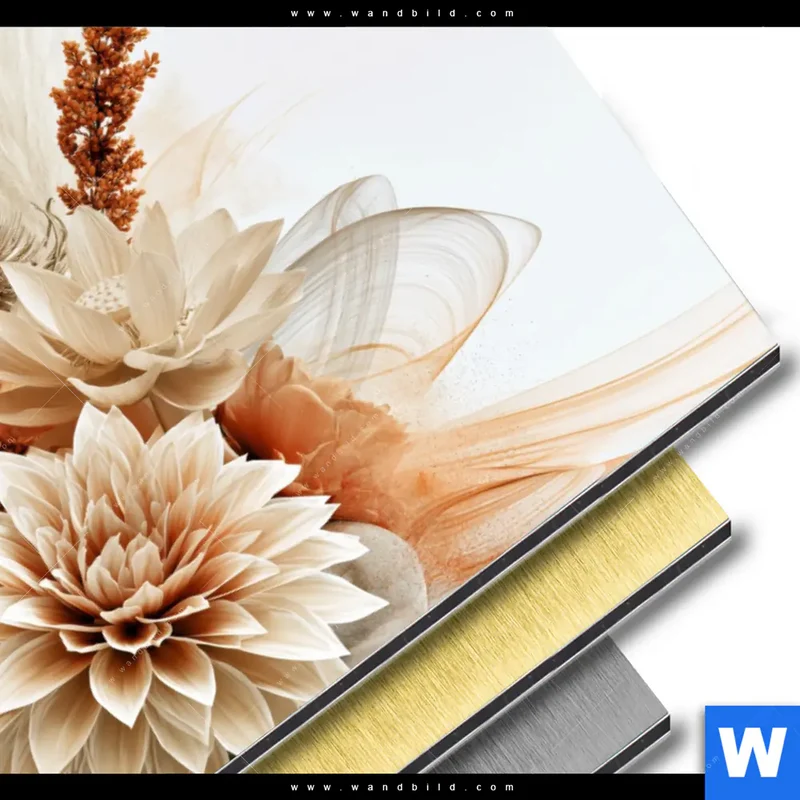 Aluminiumbild gebürstet | Buddha – Harmonie der Natur | Querformat