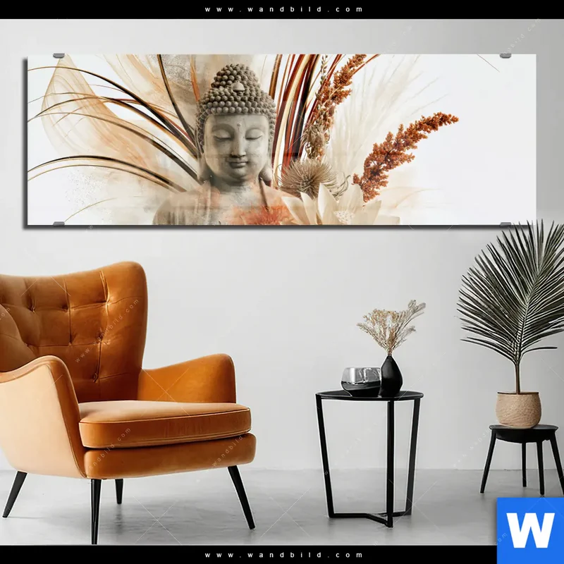 Acrylglasbild | Buddha – Harmonie der Natur | Panorama