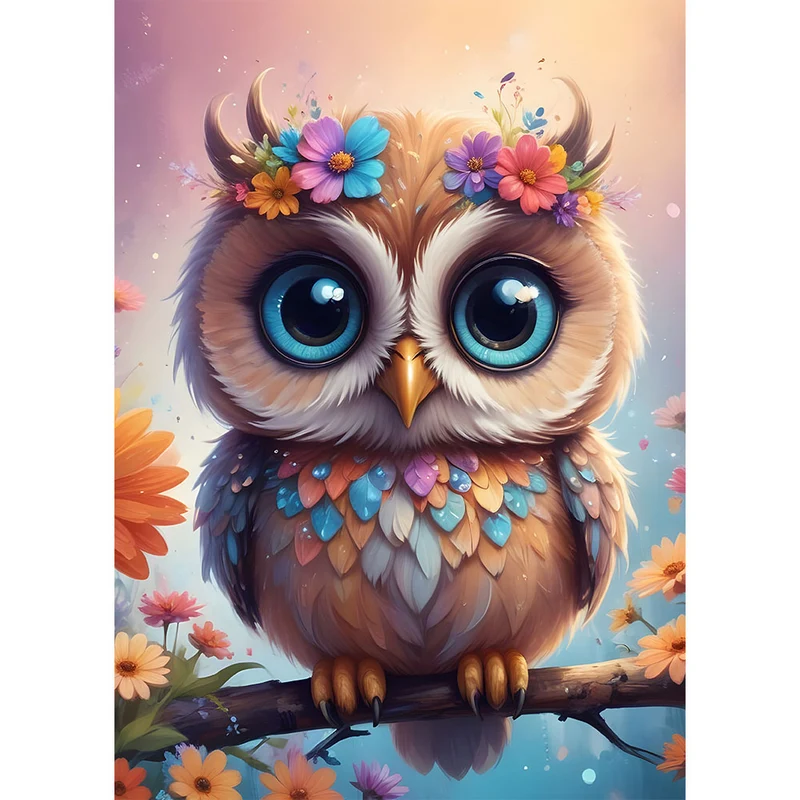 5D Diamond Painting – Baby Eule