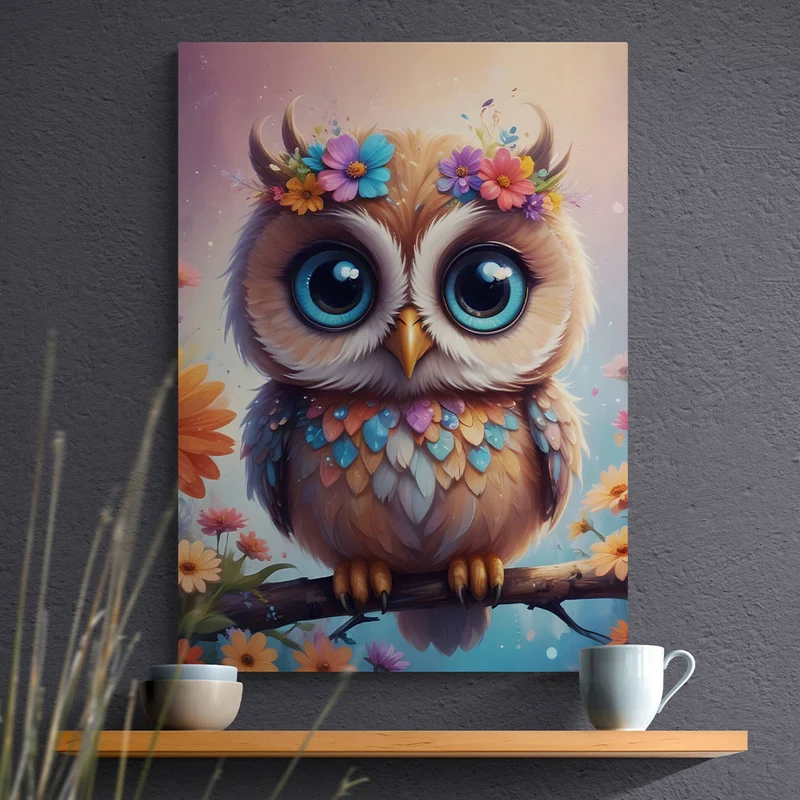 5D Diamond Painting – Baby Eule