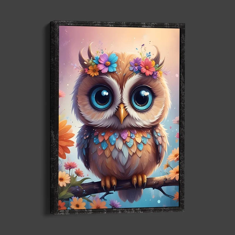 5D Diamond Painting – Baby Eule