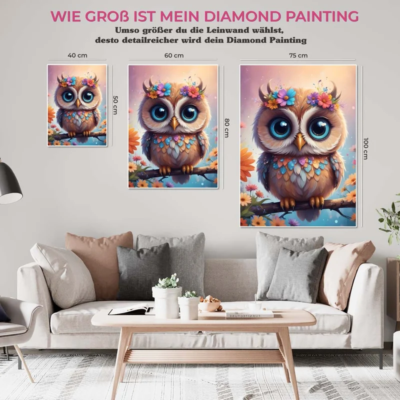 5D Diamond Painting – Baby Eule