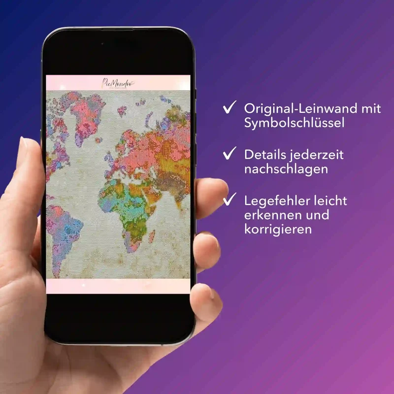 Digitale Bildmappe - Bunte Weltkarte