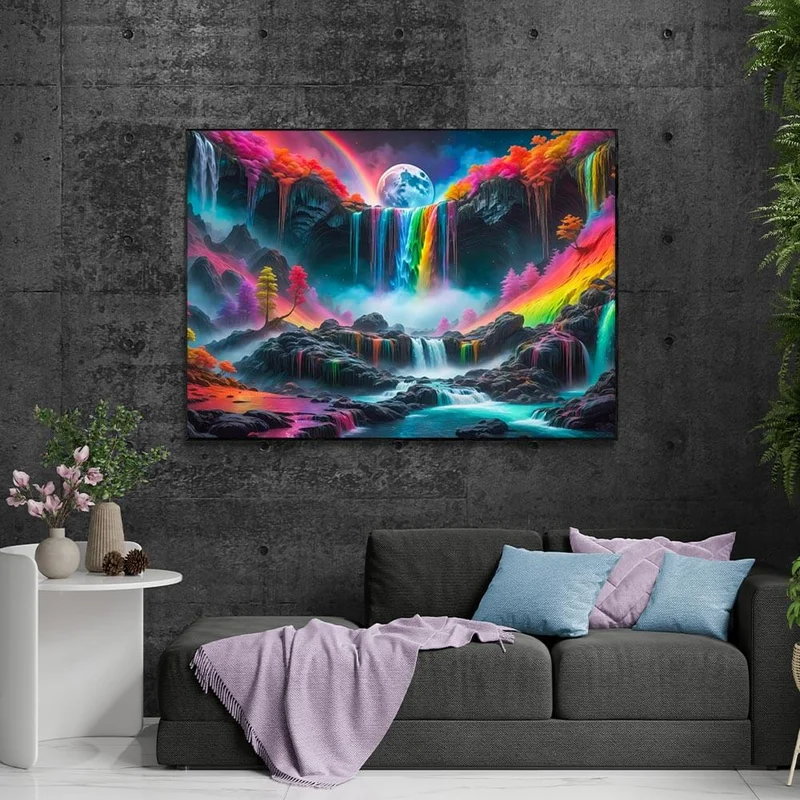 5D Diamond Painting – Colourful Waterfall