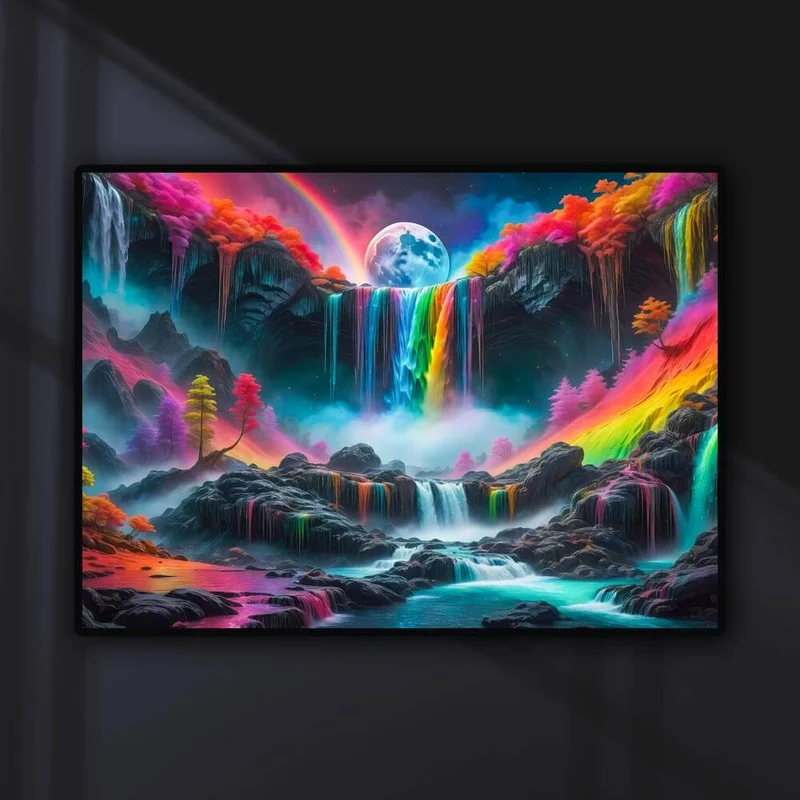 5D Diamond Painting – Colourful Waterfall
