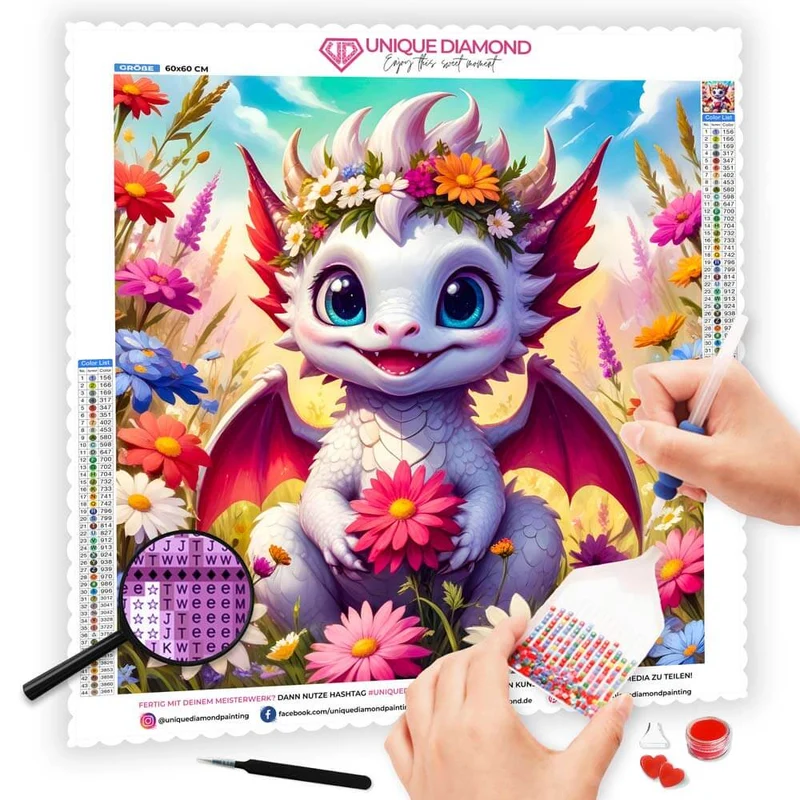 5D Diamond Painting – Cute Dragon