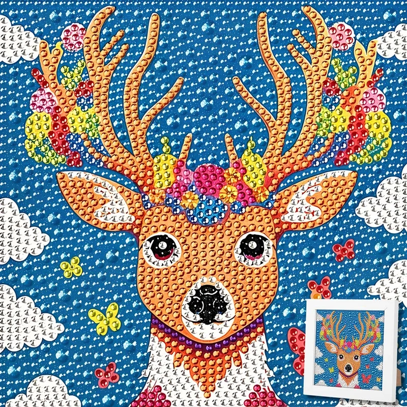 5D Diamond Painting Blütenkönig des Waldes mit Strasssteinchen