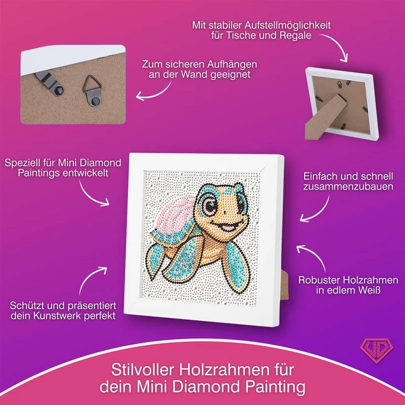 5D Diamond Painting Tilda die Meeresschildkröte mit Strasssteinchen